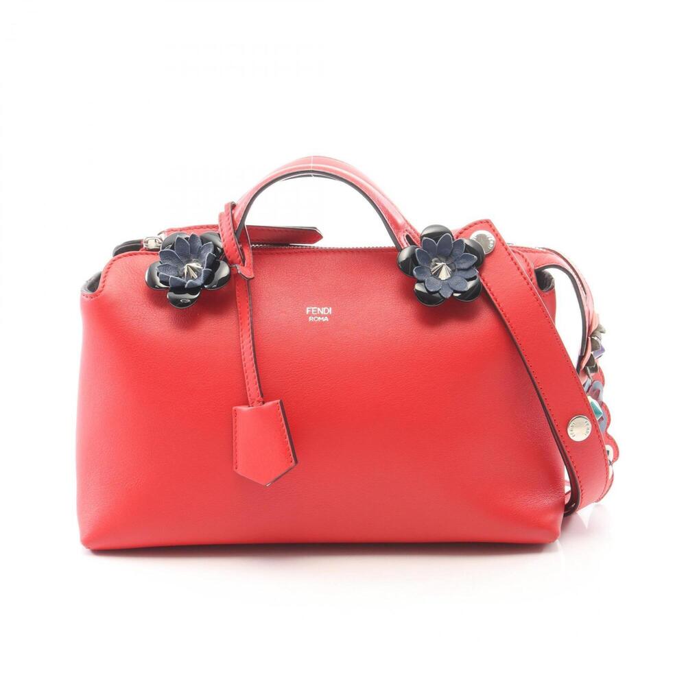 Fendi BY THE WAY MEDIUM 2-Way Handbag, Leather, Women's, Red (8BL124)